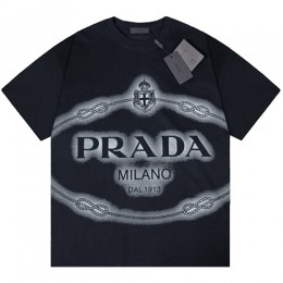 [홍콩명품,PRADA] 프라다 24SS 삼각로고 그래픽 프린트 반팔 티셔츠 (2컬러), BM15145, JU, 홍콩명품의류,구매대행,온라인명품