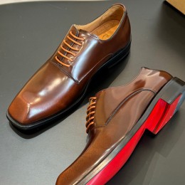 [홍콩명품.Christian Louboutin] 크리스챤루부탱 24SS 로고 레더 가죽 정장 구두 (2컬러), SE3811, S2, 명품스니커즈,운동화,구두,로퍼,하이탑,신발