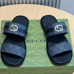 [홍콩명품.Gucci] 구찌 24SS 로고 GG 수프림 레더 가죽 샌들 슬리퍼 (3컬러), SE3821, S2, 명품스니커즈,운동화,구두,로퍼,하이탑,신발