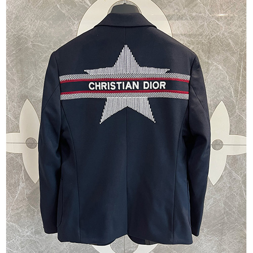 [홍콩명품,Christian Dior] 디올 24SS 로고 스타 자수 정장 수트 자켓 (네이비), BM15430, SAM, 홍콩명품의류,구매대행,온라인명품