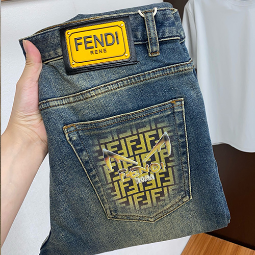 [홍콩명품,FENDI] 펜디 24SS 로고 데님 팬츠 진 청바지, BM15624, JS, 홍콩명품의류,구매대행,온라인명품