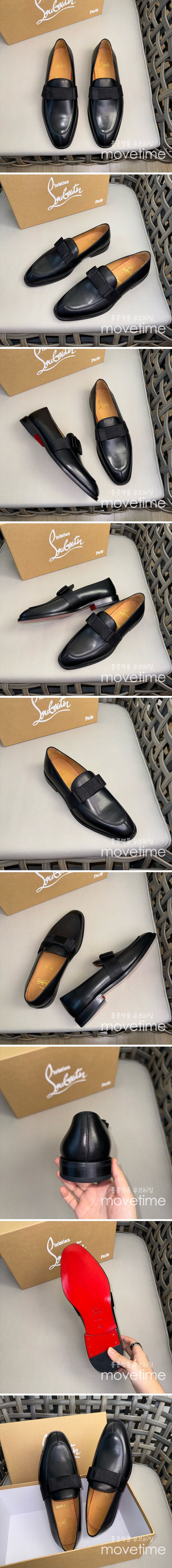 [홍콩명품.Christian Louboutin] 크리스챤루부탱 24SS 로고 레더 가죽 구두 로퍼 (블랙), SE4168, S2, 명품스니커즈,운동화,구두,로퍼,하이탑,신발