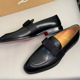 [홍콩명품.Christian Louboutin] 크리스챤루부탱 24SS 로고 레더 가죽 구두 로퍼 (블랙), SE4168, S2, 명품스니커즈,운동화,구두,로퍼,하이탑,신발