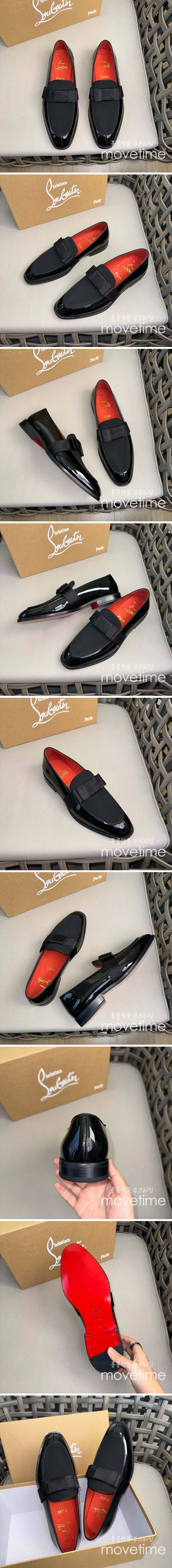 [홍콩명품.Christian Louboutin] 크리스챤루부탱 24SS 로고 레더 가죽 구두 로퍼 (블랙), SE4169, S2, 명품스니커즈,운동화,구두,로퍼,하이탑,신발