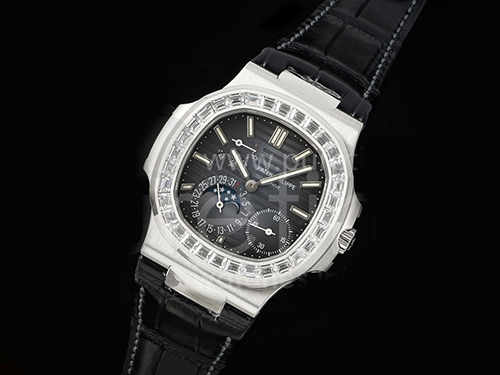 [홍콩명품시계.PATEK PHILIPPE] 파텍필립 노틸러스 5712 다이아몬드 베젤 파워리저브 문페이즈 블루 다이얼