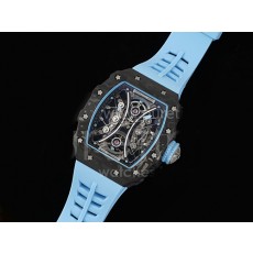 [홍콩명품시계.RICHARD MILLE] 리차드밀레 RM53-1 투어빌론 블랙카본 베젤 스켈레톤 다이얼, 고무밴드