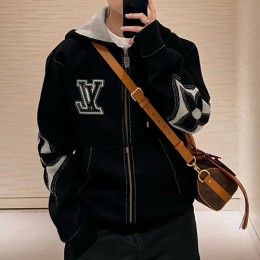 [홍콩명품.LOUIS VUITTON] 루이비통 24SS 로고 모노그램 후드 집업 자켓 (블랙), BM16616, JU, 홍콩명품의류,구매대행,온라인명품