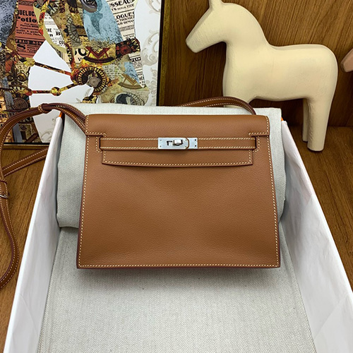 [홍콩명품.Hermes] 에르메스 24SS 로고 kelly Dance 22cm  토트백 크로스백 (브라운-은장), BGM4069, H3, 명품지갑,무브타임쇼핑몰,홍콩명품,사이트,명품쇼핑몰