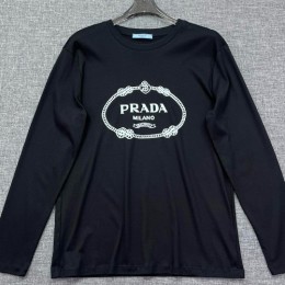 [홍콩명품,PRADA] 프라다 24SS 로고 프린트 긴팔 티셔츠 (2컬러), BM17138, JQ, 홍콩명품의류,구매대행,온라인명품