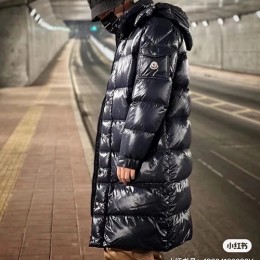 [홍콩명품.MONCLER] 몽클레어 24SS 로고 구스다운 후드 롱 패딩 코트 자켓 (블랙), BM17201, PG, 홍콩명품의류,구매대행,온라인명품