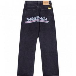 [홍콩명품.BALENCIAGA] 발렌시아가 24SS 웨이브로고 데님 팬츠 진 청바지 (2컬러), BM17447, JU, 홍콩명품의류,구매대행,온라인명품