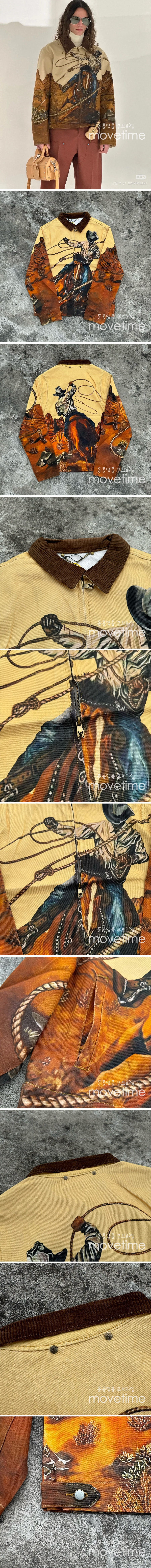 [홍콩명품.LOUIS VUITTON] 루이비통 24SS 로고 그래픽 데님 카라 자켓, BM17532, JU, 홍콩명품의류,구매대행,온라인명품