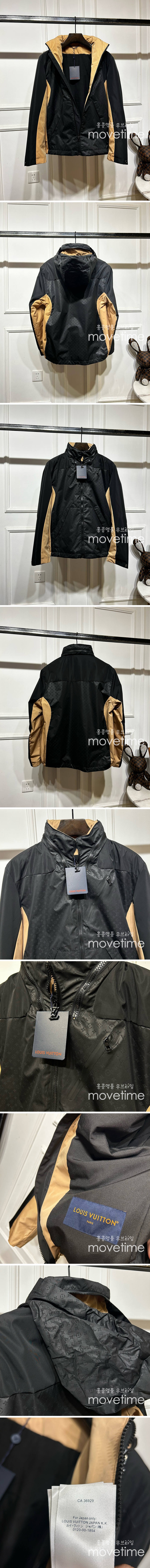 [홍콩명품.LOUIS VUITTON] 루이비통 24SS 로고 모노그램 후드 바람막이 자켓 (블랙), BM17729, BR, 홍콩명품의류,구매대행,온라인명품