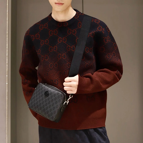 [가격문의][홍콩명품.Gucci] 구찌 25SS 로고 GG수프림 그라데이션 캐시미어 니트 스웨터 (레드), BM18252, JU, 홍콩명품의류,구매대행,온라인명품