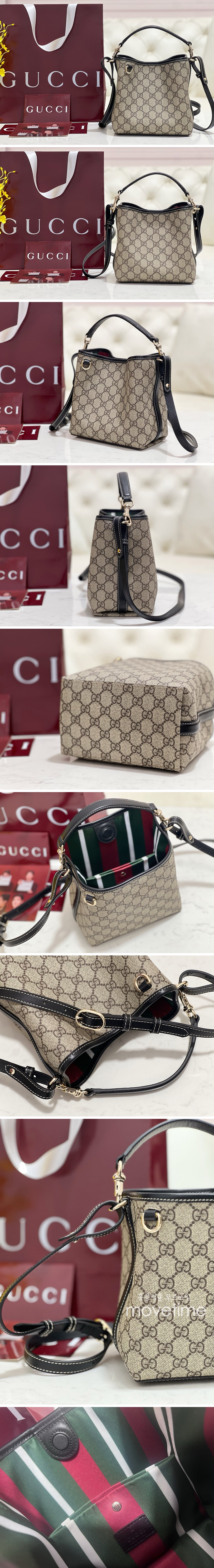 [홍콩명품.Gucci] 구찌 25SS 로고 GG 엠블럼 미니 버킷백 베이지 캔버스 815118, BGM4396, BDA, 홍콩명품가방,명품쇼핑몰,크로스백,핸드백,구매대행