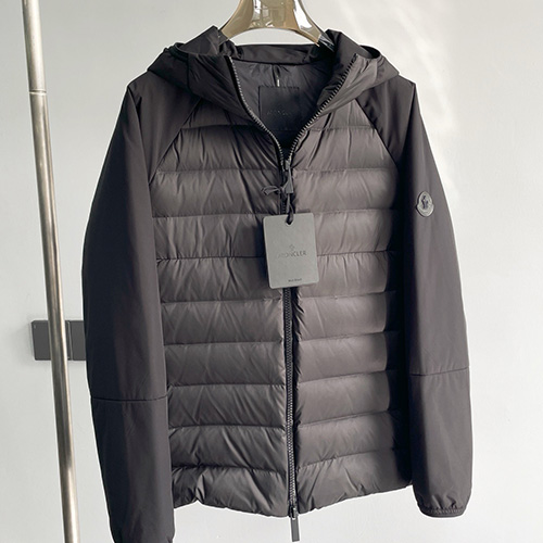 [홍콩명품.MONCLER] 몽클레어 25SS 로고 레이어드 구스다운 후드 패딩 자켓 (블랙), BM18330, G5, 홍콩명품의류,구매대행,온라인명품