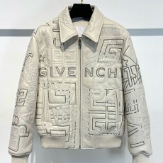 [홍콩명품.GIVENCHY] 지방시 25SS 로고 패턴 레더 가죽 카라 봄버 자켓 (2컬러), BM18466, G5, 홍콩명품의류,구매대행,온라인명품