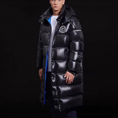 [홍콩명품.MONCLER] 몽클레어 25SS 로고 fragment 후드 구스 다운 롱패딩 자켓 (블랙), BM18593, S1F, 홍콩명품의류,구매대행,온라인명품