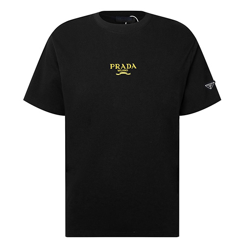 [홍콩명품,PRADA] 프라다 25SS 로고 자수 반팔 티셔츠 (2컬러), BM19037, JU, 홍콩명품의류,구매대행,온라인명품