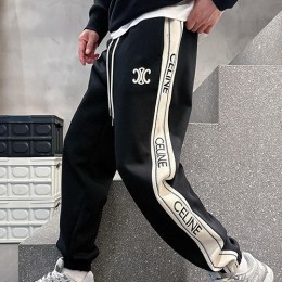 [홍콩명품.CELINE] 셀린느 25SS 로고 자수 조거 팬츠 바지 (블랙), BM19455, G5, 홍콩명품의류,구매대행,온라인명품