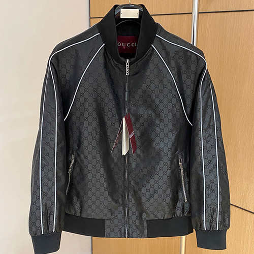 [홍콩명품.Gucci] 구찌 25SS 로고 GG수프림 봄버 자켓 (블랙), BM19481, G5, 홍콩명품의류,구매대행,온라인명품