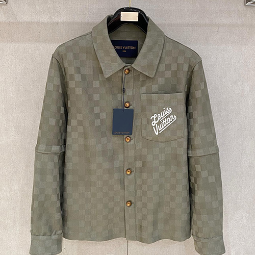 [홍콩명품.LOUIS VUITTON] 루이비통 25SS 로고 다미에 데님 자켓 (카키), BM19494, G5, 홍콩명품의류,구매대행,온라인명품