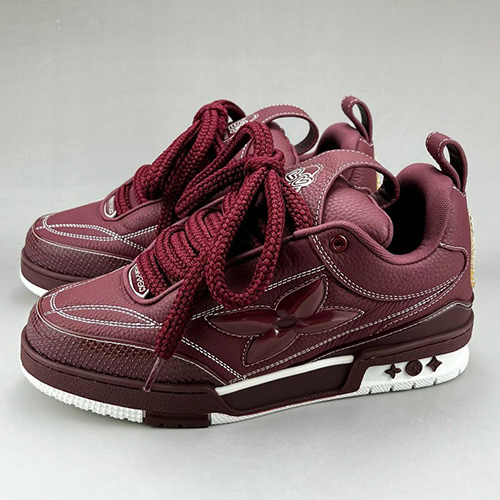 [홍콩명품.LOUIS VUITTON] 루이비통 25SS 로고 남여 SKATE 스니커즈 운동화 (와인), SE4637, S3, 명품스니커즈,운동화,구두,로퍼,하이탑,신발