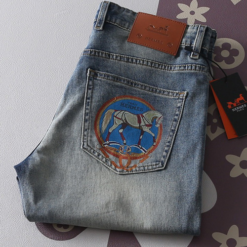 [홍콩명품.Hermes] 에르메스 25SS 로고 데님 팬츠 진 청바지, BM19664, HH, 홍콩명품의류,구매대행,온라인명품