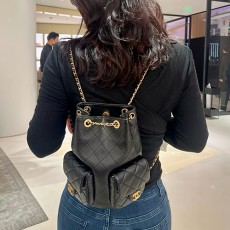 [홍콩명품.CHANEL] 샤넬 25SS 로고 25C 퀄팅 레더 가죽 백팩 (블랙-금장), BGM4650, BDA, 홍콩명품가방,명품쇼핑몰,크로스백,핸드백,구매대행
