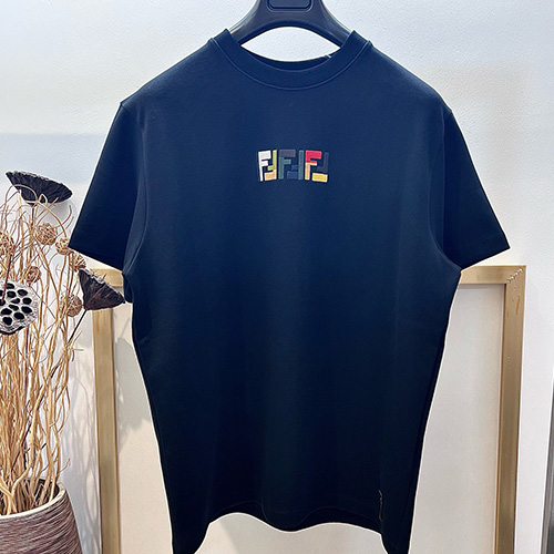[홍콩명품,FENDI] 펜디 25SS 로고 자수 반팔 티셔츠 (2컬러), BM19703, YS, 홍콩명품의류,구매대행,온라인명품
