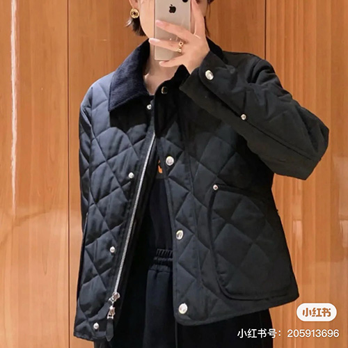 [홍콩명품.Burberry] 버버리 25SS 로고 여성 퀄팅 솜패딩 카라 자켓 (블랙), BM19767, BR, 홍콩명품의류,구매대행,온라인명품