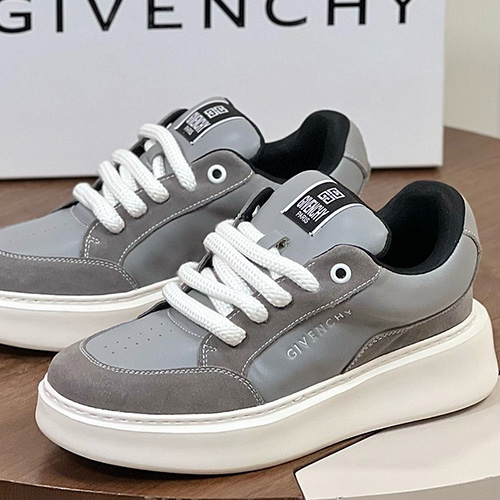 [홍콩명품.GIVENCHY] 지방시 25SS 로고 레더 가죽 스니커즈 운동화 (그레이), SE4670, ALW, 명품스니커즈,운동화,구두,로퍼,하이탑,신발