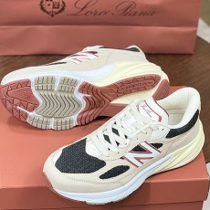 [홍콩명품.Loro Piana] 로로피아나 25SS 로고 뉴발란스 콜라보 스니커즈 운동화 (아이보리-블랙), SE4687, ALW, 명품스니커즈,운동화,구두,로퍼,하이탑,신발