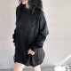 [홍콩명품.BALENCIAGA] 발렌시아가 25SS 로고 언더아머 콜로보 긴팔 티셔츠 (블랙), BM19799, KB, 홍콩명품의류,구매대행,온라인명품