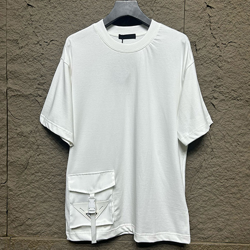 [홍콩명품,PRADA] 프라다 25SS 삼각로고 반팔 티셔츠 (2컬러), BM19815, KB, 홍콩명품의류,구매대행,온라인명품