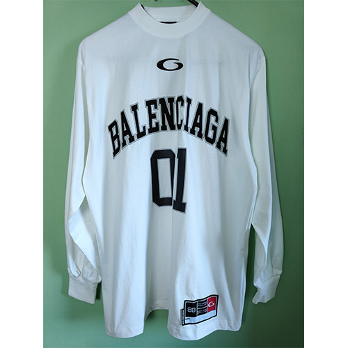 [홍콩명품.BALENCIAGA] 발렌시아가 25SS 로고 유니폼 긴팔 티셔츠 (2컬러), BM19862, JL, 홍콩명품의류,구매대행,온라인명품