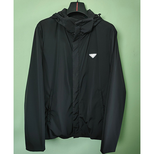 [홍콩명품,PRADA] 프라다 25SS 삼각로고 후드 바람막이 자켓 (블랙), BM19881, JL, 홍콩명품의류,구매대행,온라인명품