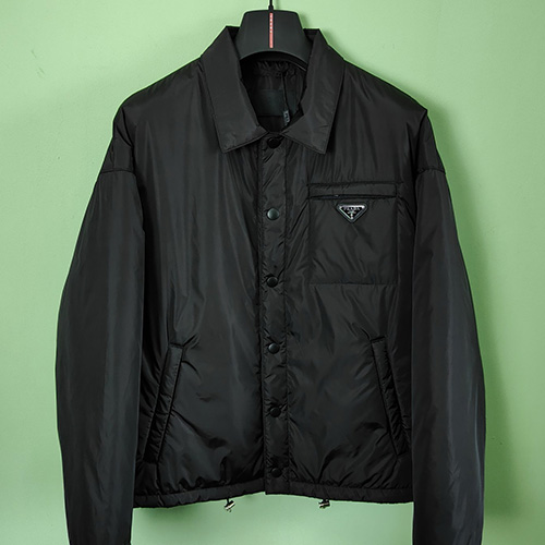 [홍콩명품,PRADA] 프라다 25SS 삼각로고 나일론 카라 솜패딩 자켓 (블랙), BM19906, JL, 홍콩명품의류,구매대행,온라인명품