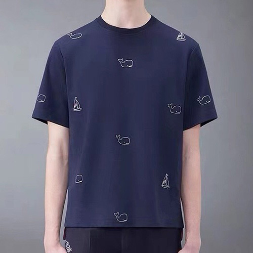 [홍콩명품.THOME BROWNE] 톰브라운 25SS 로고 그래픽 반팔 티셔츠 (4컬러), BM20169, TB1, 홍콩명품의류,구매대행,온라인명품