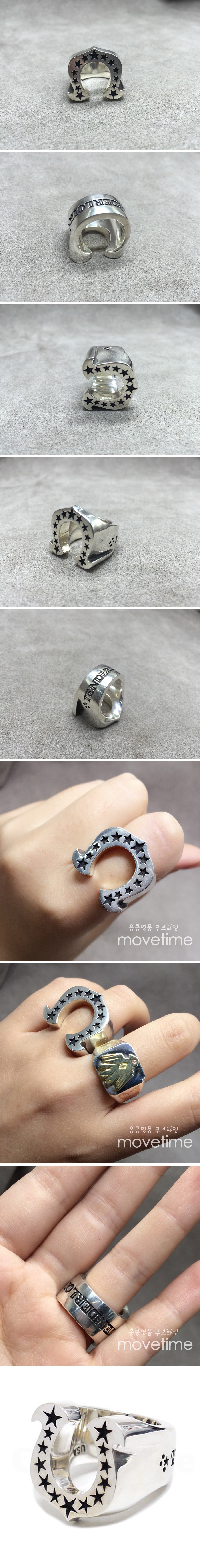 [가격문의][홍콩명품.Chrome Hearts] 크롬하츠 25SS 로고 Tenderloin 925실버 링 반지, ET2842, CR1, 홍콩명품의류,구매대행,온라인명품