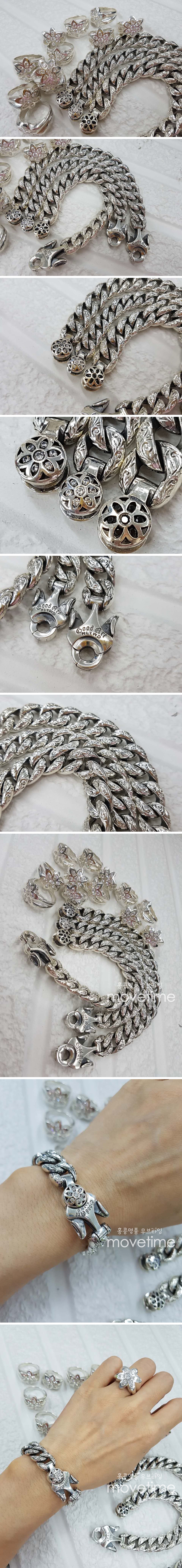 [가격문의][홍콩명품.Chrome Hearts] 크롬하츠 25SS 로고 GOOD ART 925실버 체인 팔찌, ET2849, CR1, 홍콩명품의류,구매대행,온라인명품