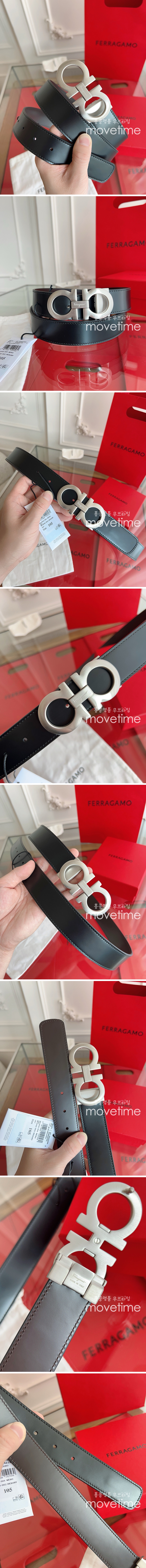 [홍콩명품.FERRAGAMO] 페레가모 25SS 로고 간치니 레더 가죽 벨트 (블랙-은장), BT1430, JX, 명품레플리카,인터넷쇼핑몰,남자명품,해외직구