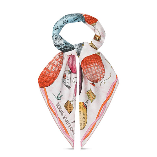 [홍콩명품.LOUIS VUITTON] 루이비통 25SS 로고 UP AND AWAY 90-90 실크 스카프 머플러 (오렌지), ET2905, JX, 홍콩명품의류,구매대행,온라인명품