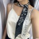 [홍콩명품.CHANEL] 샤넬 25SS 로고 Twilly 6-120 실크 스카프 머플러 (블랙-화이트), ET2914, JX, 홍콩명품의류,구매대행,온라인명품