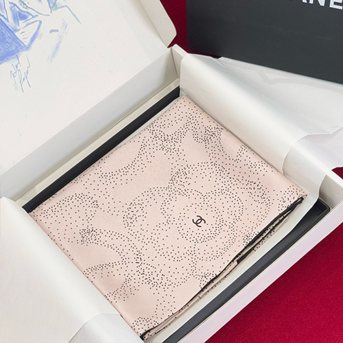 [홍콩명품.CHANEL] 샤넬 25SS 로고 패턴 90-90 실크 스카프 머플러 (핑크), ET2929, JX, 홍콩명품의류,구매대행,온라인명품