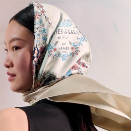 [홍콩명품.Hermes] 에르메스 25SS 로고 패턴 90-90 실크 스카프 머플러 (아이보리), ET2957, JX, 홍콩명품의류,구매대행,온라인명품
