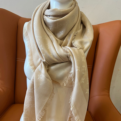 [홍콩명품.LOUIS VUITTON] 루이비통 25SS 로고 모노그램 클래식 숄 140-140 스카프 머플러 M77356 (베이지), ET2960, JX, 홍콩명품의류,구매대행,온라인명품