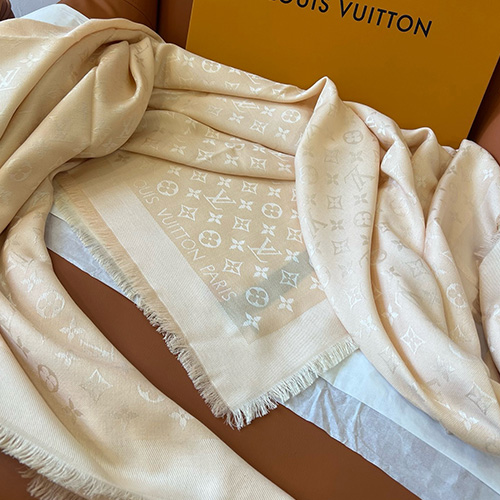 [홍콩명품.LOUIS VUITTON] 루이비통 25SS 로고 모노그램 클래식 숄 140-140 스카프 머플러 M76875 (베이지), ET2964, JX, 홍콩명품의류,구매대행,온라인명품