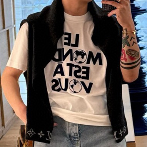 [홍콩명품.LOUIS VUITTON] 루이비통 25SS 로고 프린트 반팔 티셔츠 (화이트), BM20544, JL, 홍콩명품의류,구매대행,온라인명품