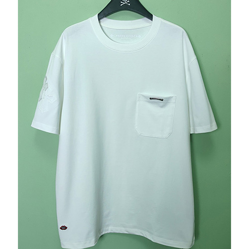 [홍콩명품.Chrome Hearts] 크롬하츠 25SS 로고 장식 반팔 티셔츠 (화이트), BM20548, JL, 홍콩명품의류,구매대행,온라인명품